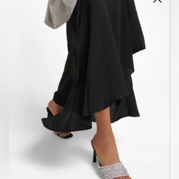 Blush Cutout Maxi Black Dress size Medium - Picture 12 of 14